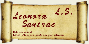Leonora Santrač vizit kartica